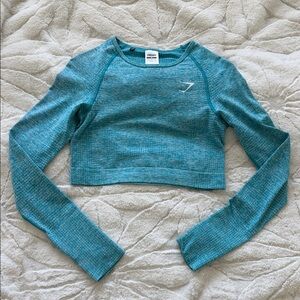 Gymshark Vital Long-Sleeve Crop Top - Teal